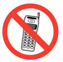 Mobiele telefoons verboden